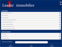 Tablet Screenshot of leader-immobilier.com